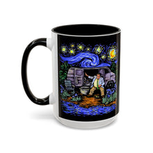 Load image into Gallery viewer, Coffee Mug - Van Down By the River Farley SNL & Starry Night Stylized 15oz