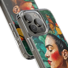 Load image into Gallery viewer, Clear Phone Cases Frida Kahlo Artwork and Monarchs