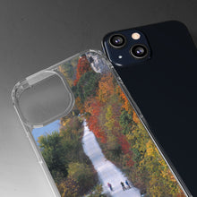 Load image into Gallery viewer, Katy Trail Clear Phone Cases of America's Longest Rails to Trails Project. Shock Absorbing, Multiple Sizes, Hiking, Biking, Cycling, Trails. Rocheport, Missouri.
