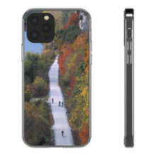 Load image into Gallery viewer, Katy Trail Clear Phone Cases of America's Longest Rails to Trails Project. Shock Absorbing, Multiple Sizes, Hiking, Biking, Cycling, Trails. Rocheport, Missouri.