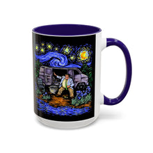 Load image into Gallery viewer, Coffee Mug - Van Down By the River Farley SNL & Starry Night Stylized 15oz