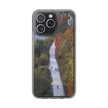 Load image into Gallery viewer, Katy Trail Clear Phone Cases of America's Longest Rails to Trails Project. Shock Absorbing, Multiple Sizes, Hiking, Biking, Cycling, Trails. Rocheport, Missouri.