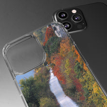 Load image into Gallery viewer, Katy Trail Clear Phone Cases of America's Longest Rails to Trails Project. Shock Absorbing, Multiple Sizes, Hiking, Biking, Cycling, Trails. Rocheport, Missouri.