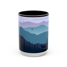 Load image into Gallery viewer, John Muir Quote - Mountain Scene Elk Quote Mug, Colorful Mug, Wilderness Nature Lover Gift, Coffee Cup, Tea Mug, Camping Adventure Drinkware, 15oz