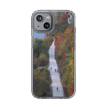 Load image into Gallery viewer, Katy Trail Clear Phone Cases of America's Longest Rails to Trails Project. Shock Absorbing, Multiple Sizes, Hiking, Biking, Cycling, Trails. Rocheport, Missouri.