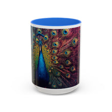 Load image into Gallery viewer, Emily Dickinson Quote - Colorful Peacock Feather Mug, Inspirational Quote for Poets, Writers, Coffee Cup, 15 ounce