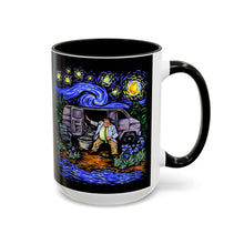 Load image into Gallery viewer, Coffee Mug - Van Down By the River Farley SNL & Starry Night Stylized 15oz