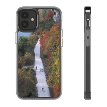 Load image into Gallery viewer, Katy Trail Clear Phone Cases of America's Longest Rails to Trails Project. Shock Absorbing, Multiple Sizes, Hiking, Biking, Cycling, Trails. Rocheport, Missouri.