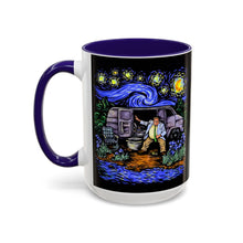 Load image into Gallery viewer, Coffee Mug - Van Down By the River Farley SNL & Starry Night Stylized 15oz