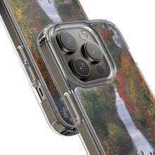 Load image into Gallery viewer, Katy Trail Clear Phone Cases of America's Longest Rails to Trails Project. Shock Absorbing, Multiple Sizes, Hiking, Biking, Cycling, Trails. Rocheport, Missouri.