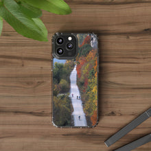 Load image into Gallery viewer, Katy Trail Clear Phone Cases of America's Longest Rails to Trails Project. Shock Absorbing, Multiple Sizes, Hiking, Biking, Cycling, Trails. Rocheport, Missouri.