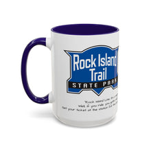 Load image into Gallery viewer, Coffee Mug - Rock Island Trail State Park Colorful Missouri Map for Cyclists & Trail Lovers 15oz