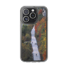 Load image into Gallery viewer, Katy Trail Clear Phone Cases of America's Longest Rails to Trails Project. Shock Absorbing, Multiple Sizes, Hiking, Biking, Cycling, Trails. Rocheport, Missouri.