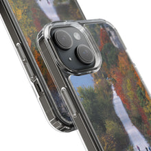 Load image into Gallery viewer, Katy Trail Clear Phone Cases of America's Longest Rails to Trails Project. Shock Absorbing, Multiple Sizes, Hiking, Biking, Cycling, Trails. Rocheport, Missouri.