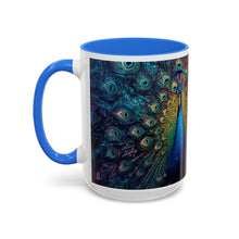 Load image into Gallery viewer, Emily Dickinson Quote - Colorful Peacock Feather Mug, Inspirational Quote for Poets, Writers, Coffee Cup, 15 ounce