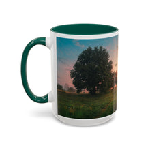 Load image into Gallery viewer, Ralph Waldo Emerson Quote - Colorful Trail Sunrise Mug, Inspirational Quote for Hikers, Poets, Writers, Coffee Cup, 15 ounce