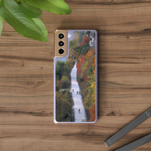 Load image into Gallery viewer, Katy Trail Clear Phone Cases of America's Longest Rails to Trails Project. Shock Absorbing, Multiple Sizes, Hiking, Biking, Cycling, Trails. Rocheport, Missouri.