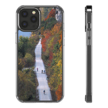 Load image into Gallery viewer, Katy Trail Clear Phone Cases of America's Longest Rails to Trails Project. Shock Absorbing, Multiple Sizes, Hiking, Biking, Cycling, Trails. Rocheport, Missouri.
