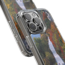 Load image into Gallery viewer, Katy Trail Clear Phone Cases of America's Longest Rails to Trails Project. Shock Absorbing, Multiple Sizes, Hiking, Biking, Cycling, Trails. Rocheport, Missouri.