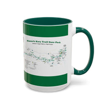 Load image into Gallery viewer, Coffee Mug - Katy Trail Colorful Missouri Map for Cyclists & Trail Lovers 15oz