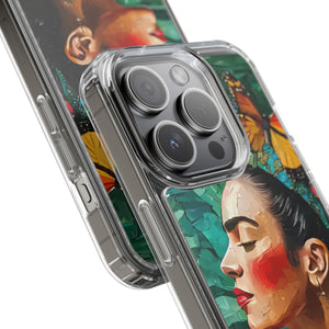 Clear Phone Cases Frida Kahlo Artwork and Monarchs