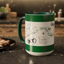 Load image into Gallery viewer, Coffee Mug - Katy Trail Colorful Missouri Map for Cyclists &amp; Trail Lovers 15oz
