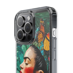 Clear Phone Cases Frida Kahlo Artwork and Monarchs