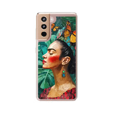 Load image into Gallery viewer, Clear Phone Cases Frida Kahlo Artwork and Monarchs
