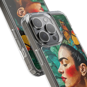 Clear Phone Cases Frida Kahlo Artwork and Monarchs