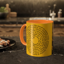 Load image into Gallery viewer, Coffee Mug - Colorful Dandelion Spirit Poetry Design by Brett Dufur
