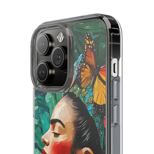 Clear Phone Cases Frida Kahlo Artwork and Monarchs