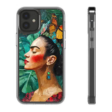 Load image into Gallery viewer, Clear Phone Cases Frida Kahlo Artwork and Monarchs
