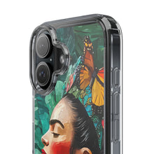 Load image into Gallery viewer, Clear Phone Cases Frida Kahlo Artwork and Monarchs
