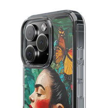 Load image into Gallery viewer, Clear Phone Cases Frida Kahlo Artwork and Monarchs
