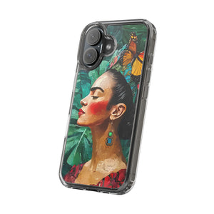 Clear Phone Cases Frida Kahlo Artwork and Monarchs