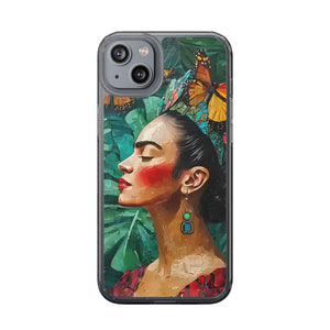 Clear Phone Cases Frida Kahlo Artwork and Monarchs