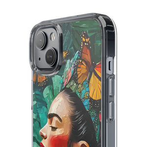 Clear Phone Cases Frida Kahlo Artwork and Monarchs