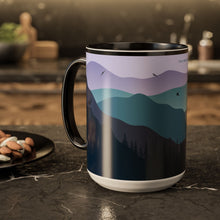 Load image into Gallery viewer, John Muir Quote - Mountain Scene Elk Quote Mug, Colorful Mug, Wilderness Nature Lover Gift, Coffee Cup, Tea Mug, Camping Adventure Drinkware, 15oz
