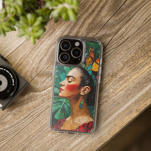 Clear Phone Cases Frida Kahlo Artwork and Monarchs