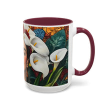 Load image into Gallery viewer, Mug - Mexican Artist Frida Kahlo with Alcatraz Calla Lillies Design
