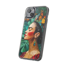 Load image into Gallery viewer, Clear Phone Cases Frida Kahlo Artwork and Monarchs
