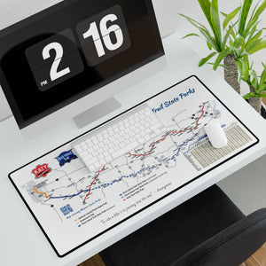 Desk Mats - Katy Trail and Rock Island Trails - Map Your Missouri Trail Adventure - Hiking and Biking Rails to Trails