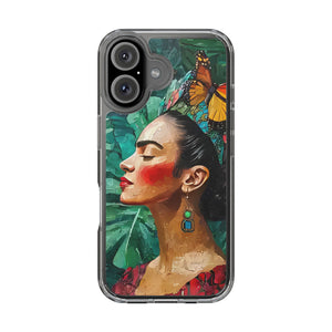 Clear Phone Cases Frida Kahlo Artwork and Monarchs