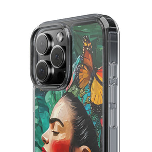 Clear Phone Cases Frida Kahlo Artwork and Monarchs