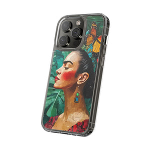 Clear Phone Cases Frida Kahlo Artwork and Monarchs