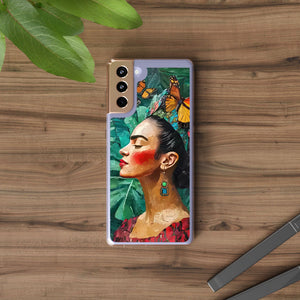 Clear Phone Cases Frida Kahlo Artwork and Monarchs