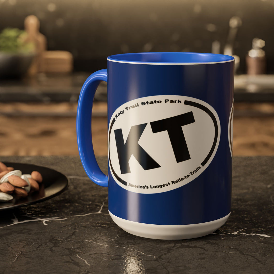 Coffee Mug - Katy Trail Colorful Missouri Map for Cyclists & Trail Lovers 15oz