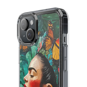 Clear Phone Cases Frida Kahlo Artwork and Monarchs