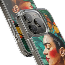 Load image into Gallery viewer, Clear Phone Cases Frida Kahlo Artwork and Monarchs
