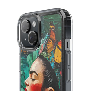 Clear Phone Cases Frida Kahlo Artwork and Monarchs